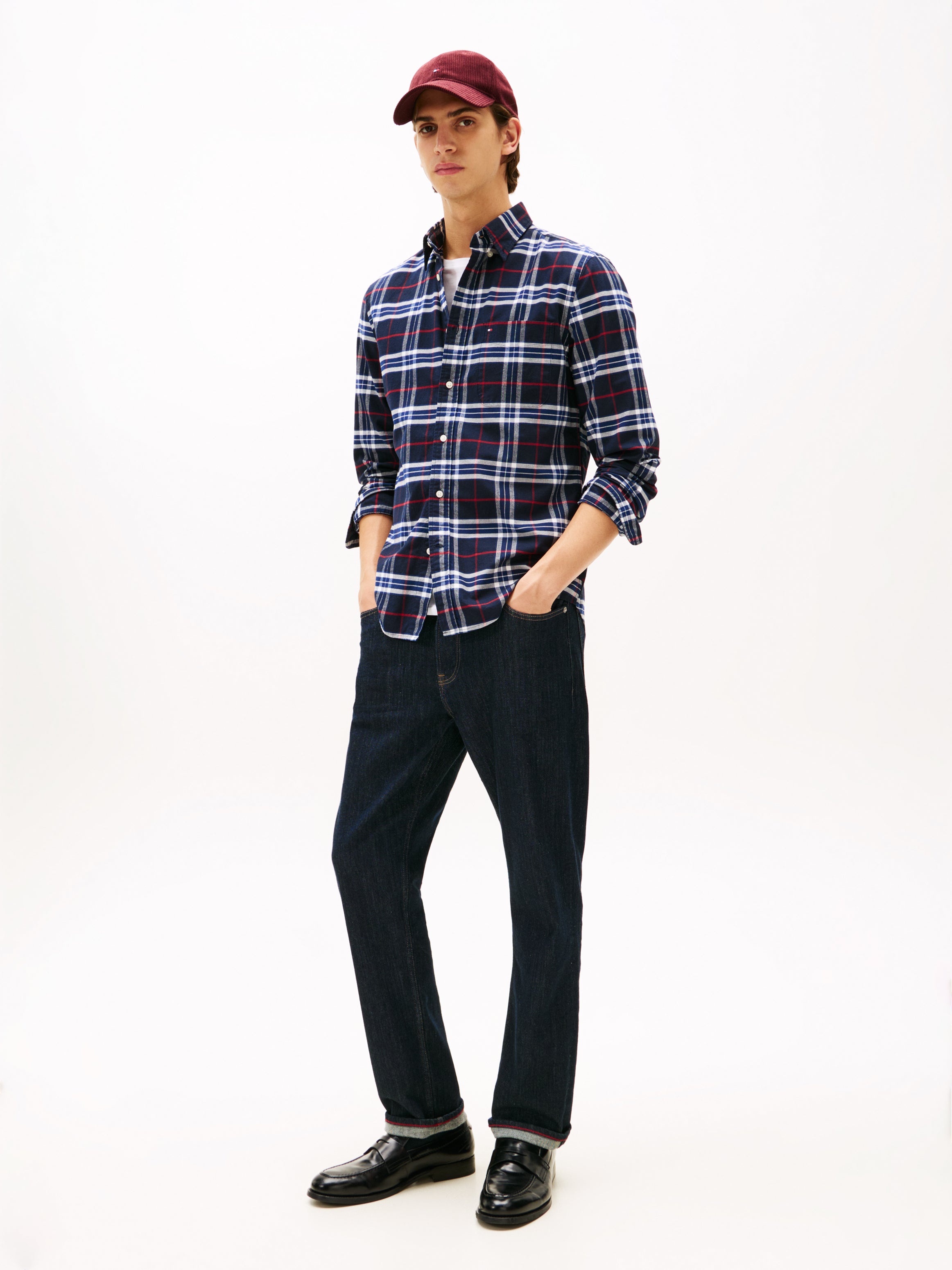 An image of the Tommy Hilfiger Brushed Oxford Check Shirt