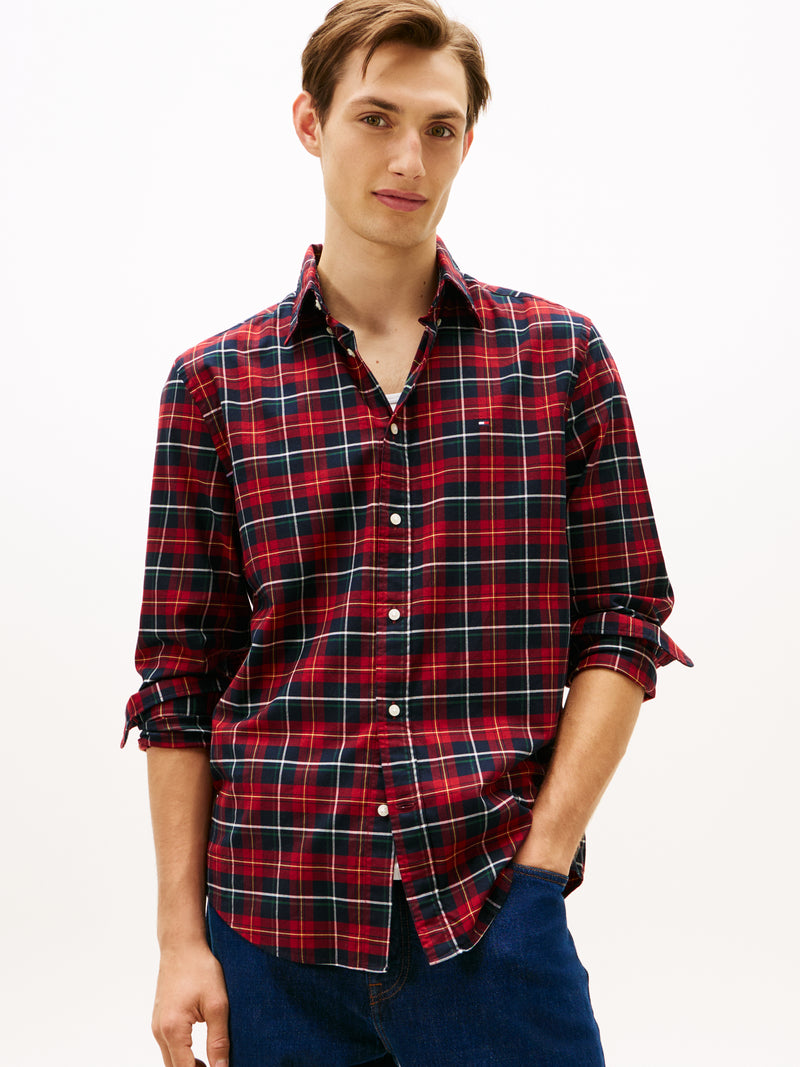 An image of the Tommy Hilfiger Mercerized Tartan Shirt