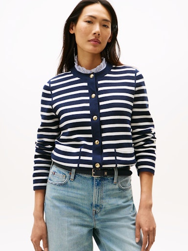An image of the Tommy Hilfiger Jersey Reversible Cardigan