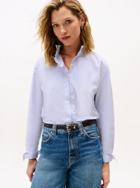 An image of the Tommy Hilfiger Poplin Ruffle Shirt