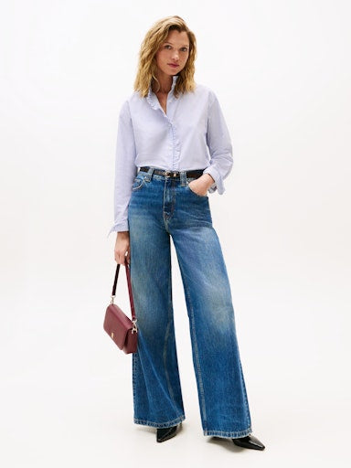 An image of the Tommy Hilfiger Poplin Ruffle Shirt