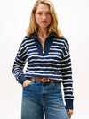 An image of the Tommy Hilfiger Half-Zip Cable Knit Soft Wool Jumper