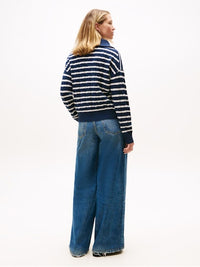 An image of the Tommy Hilfiger Half-Zip Cable Knit Soft Wool Jumper
