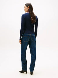 An image of the Tommy Hilfiger Fine Cable Knit Polo Collar Cardigan