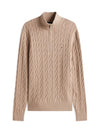 An image of the Tommy Hilfiger Cable Knit Half-Zip Jumper