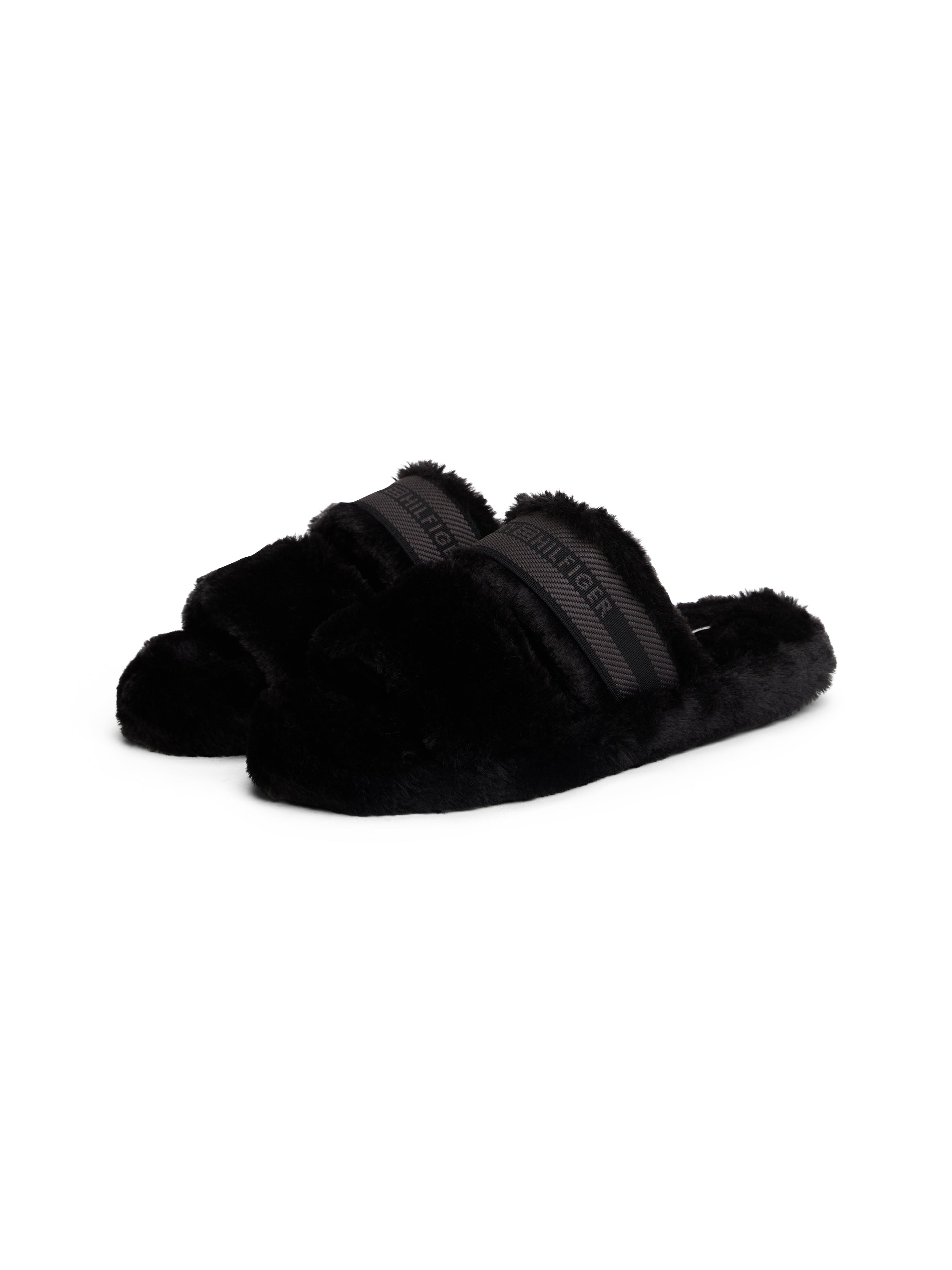 An image of the Tommy Hilfiger Hilfiger Fur Slippers