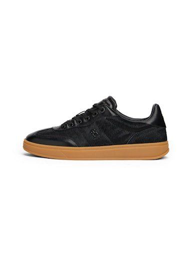 An image of the Tommy Hilfiger TH Monogram Mixed Texture Trainers