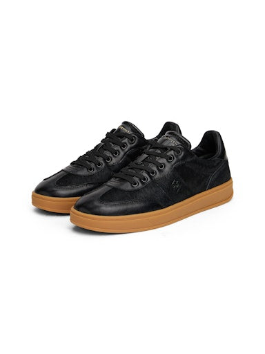 An image of the Tommy Hilfiger TH Monogram Mixed Texture Trainers