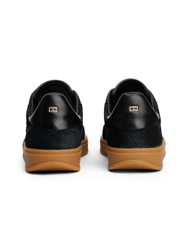 An image of the Tommy Hilfiger TH Monogram Mixed Texture Trainers