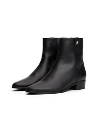 An image of the Tommy Hilfiger Leather Pointed Toe Ankle Boots