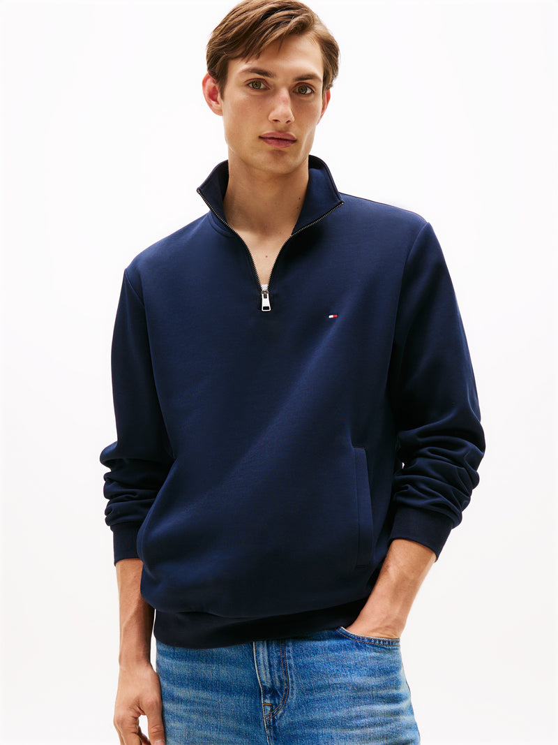 An image of the Tommy Hilfiger Logo Quarter-Zip Sweatshirt