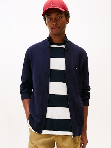 An image of the Tommy Hilfiger Essential Cotton Zip Thru