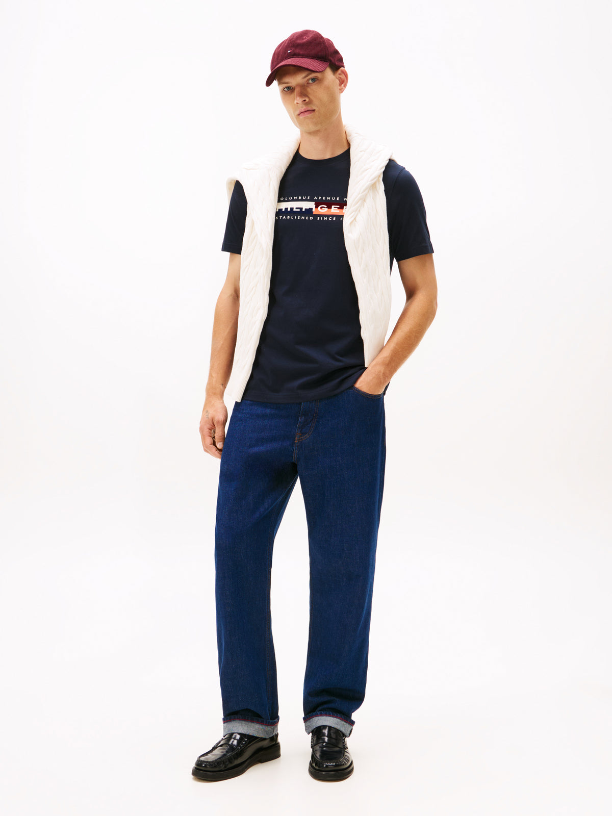 An image of the Tommy Hilfiger TH Colour Block Graphic Tee