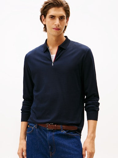 An image of the Tommy Hilfiger Zip Interlock Polo