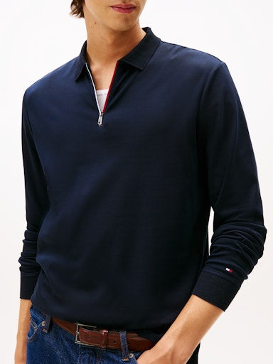 An image of the Tommy Hilfiger Zip Interlock Polo