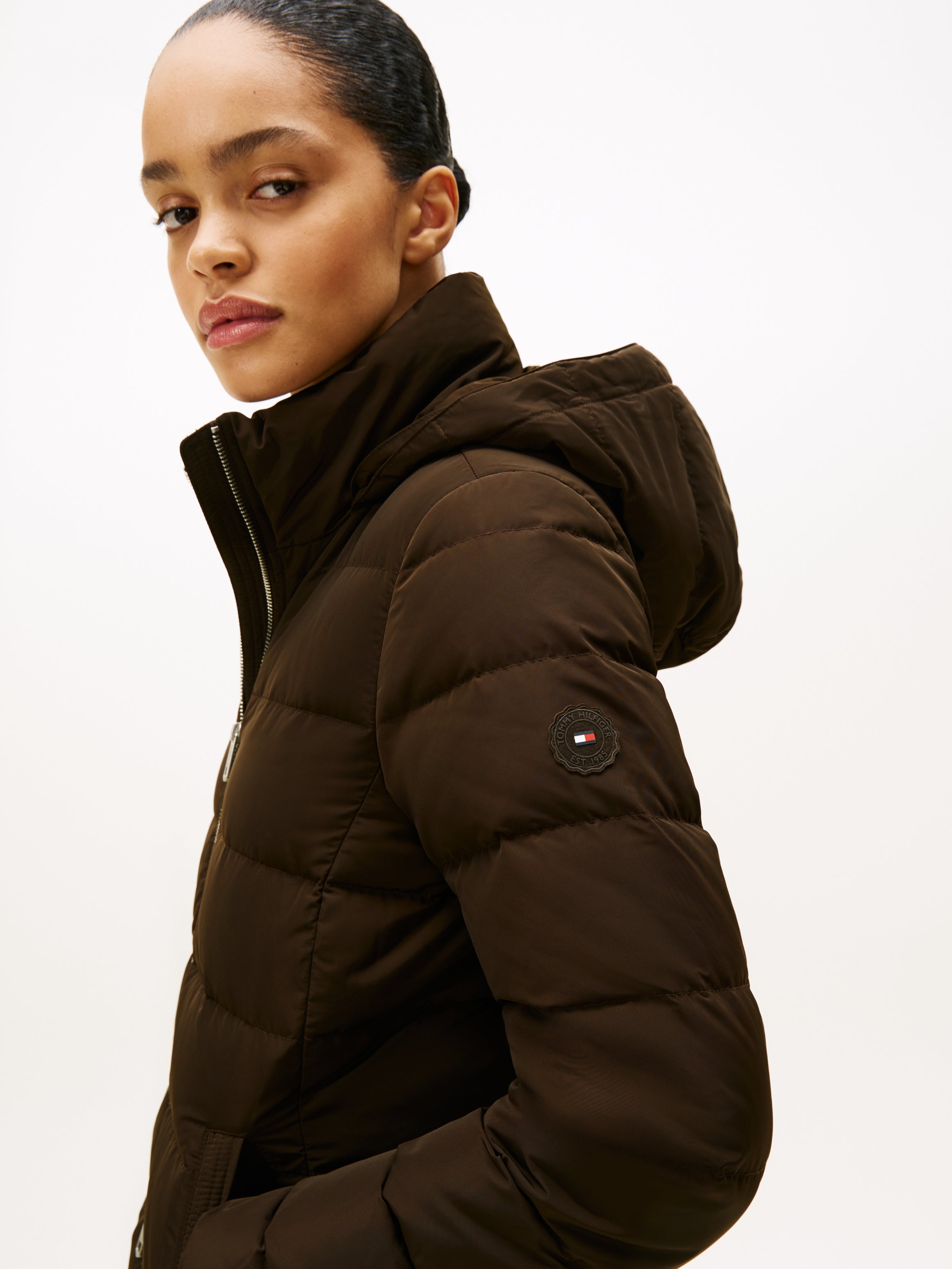 An image of the Tommy Hilfiger Faux Fur Hood Down Puffer Coat