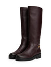 Leather TH Monogram Horsebit Riding Boots