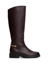 Leather TH Monogram Horsebit Riding Boots