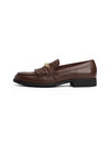 An image of the Tommy Hilfiger Leather TH Monogram Chain Loafers