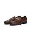 An image of the Tommy Hilfiger Leather TH Monogram Chain Loafers