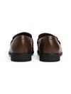 An image of the Tommy Hilfiger Leather TH Monogram Chain Loafers