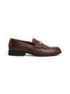 An image of the Tommy Hilfiger Leather TH Monogram Chain Loafers