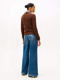 An image of the Tommy Hilfiger Pure Wool Cable Knit Jumper
