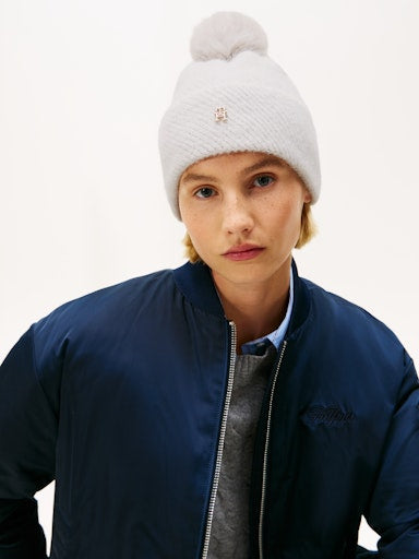 An image of the Tommy Hilfiger Chic Metallic Pom Pom Beanie