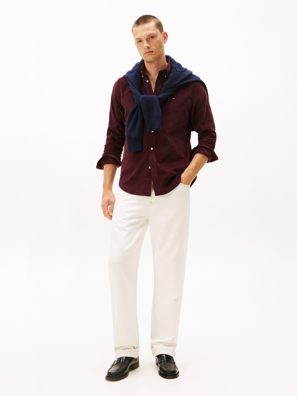 An image of the Tommy Hilfiger Solid Corduroy Shirt