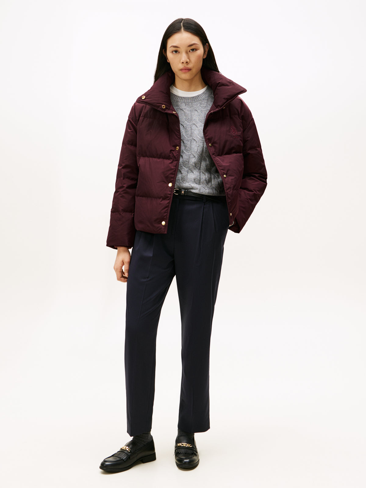 An image of the Tommy Hilfiger Crest Embroidery Down Puffer Jacket