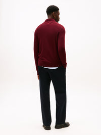 An image of the Tommy Hilfiger Pure Lambswool Half-Zip Jumper