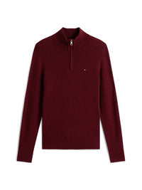 An image of the Tommy Hilfiger Pure Lambswool Half-Zip Jumper