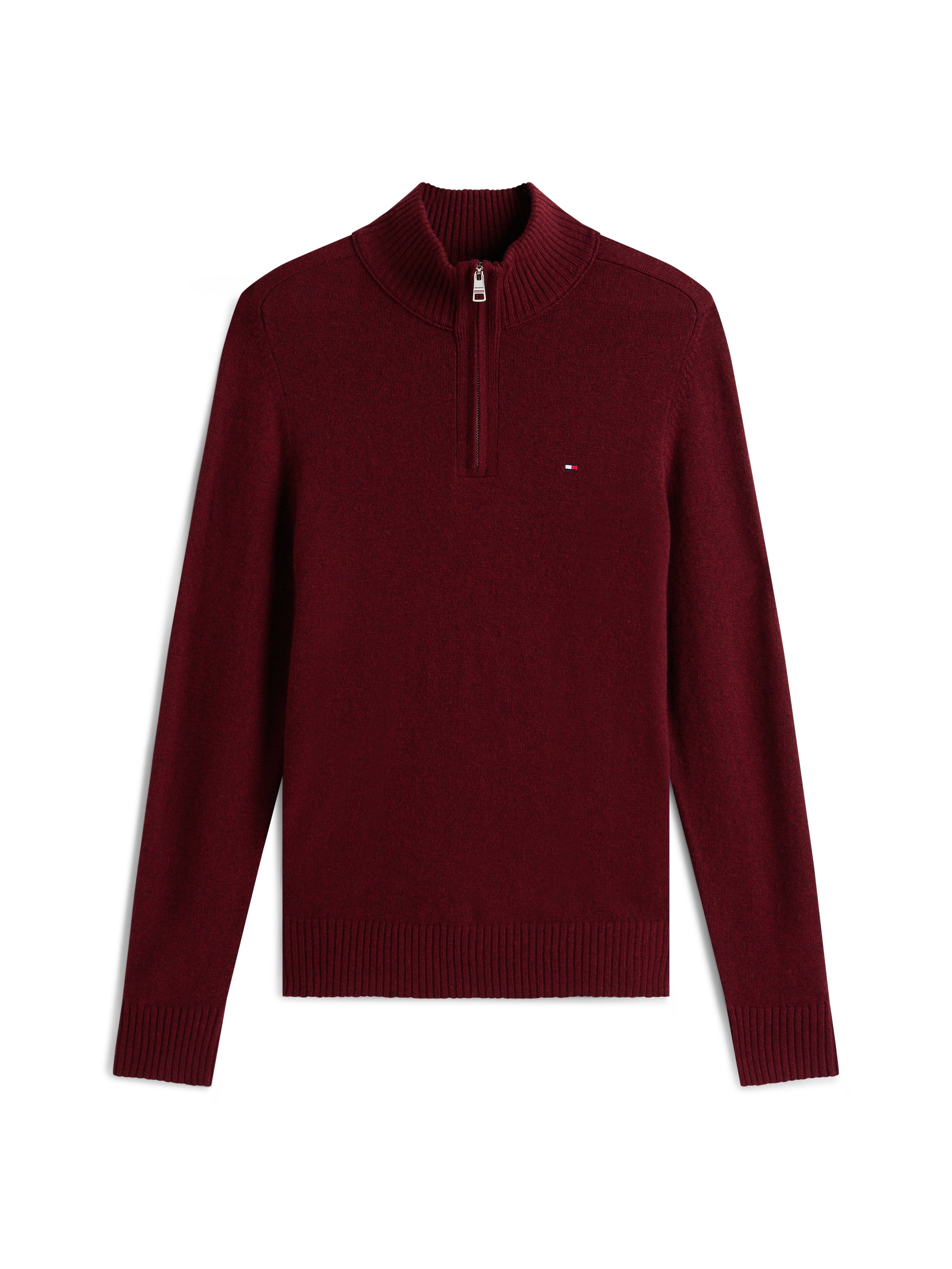 An image of the Tommy Hilfiger Pure Lambswool Half-Zip Jumper