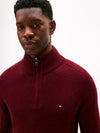 An image of the Tommy Hilfiger Pure Lambswool Half-Zip Jumper
