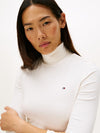 An image of the Tommy Hilfiger Ribbed Slim Long Sleeve Turtleneck Top