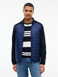 Mixed Media Colour Block Jacket