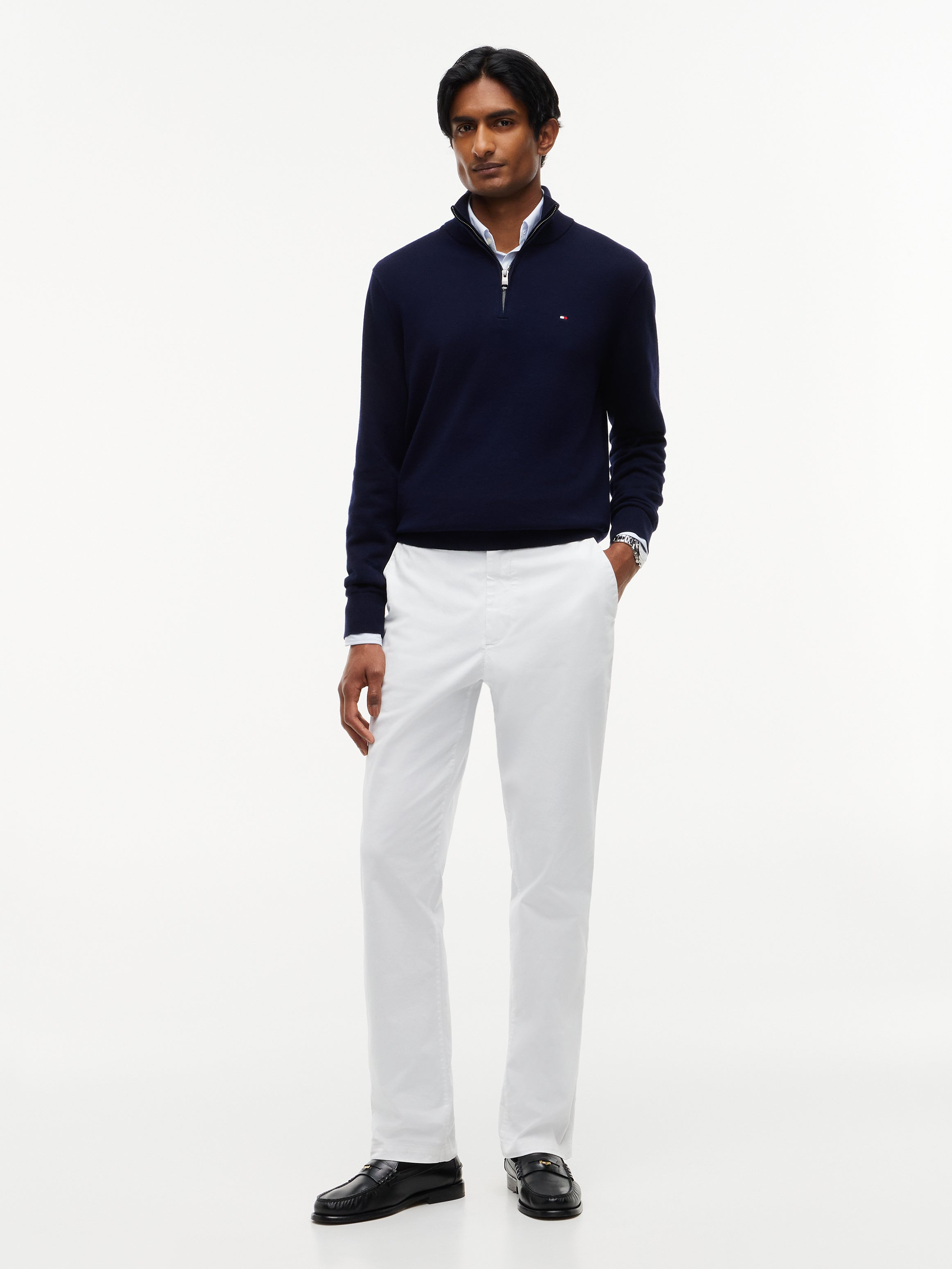 Pima Organic Cotton Cashmere Zip Mock