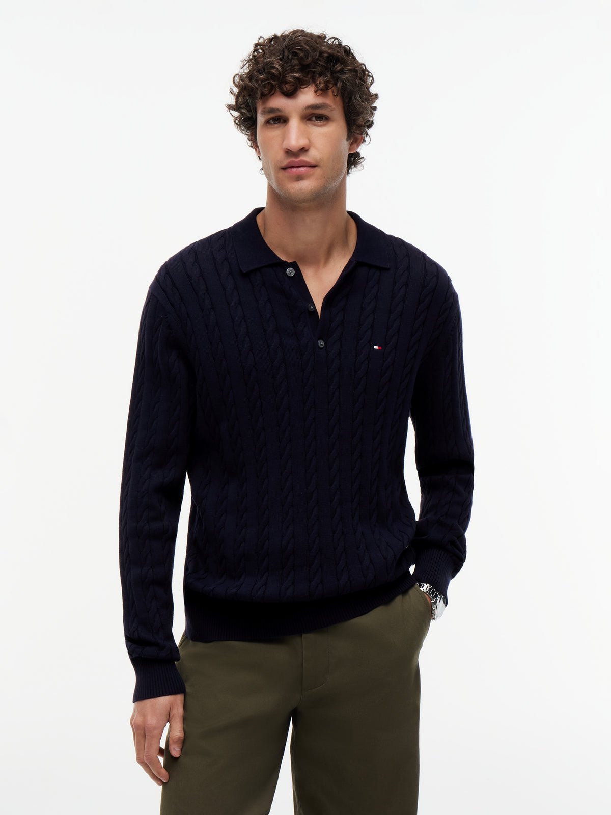 Classic Cotton Cable LS Polo