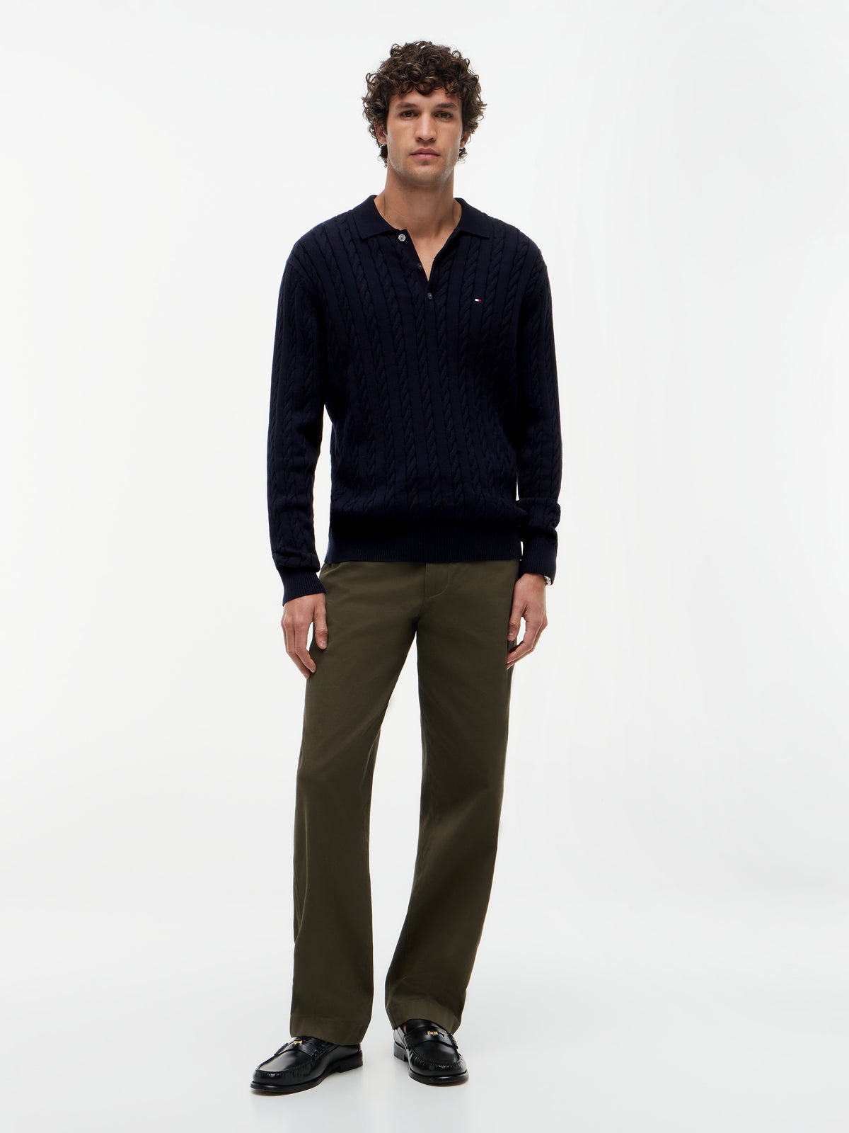 Classic Cotton Cable LS Polo
