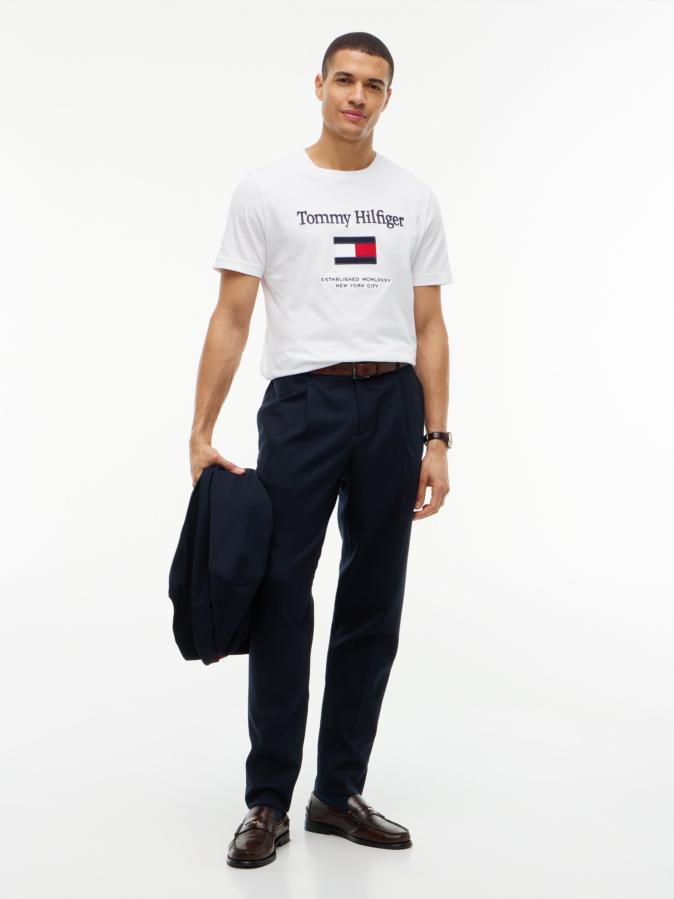 Tommy Embroidery Flag Tee