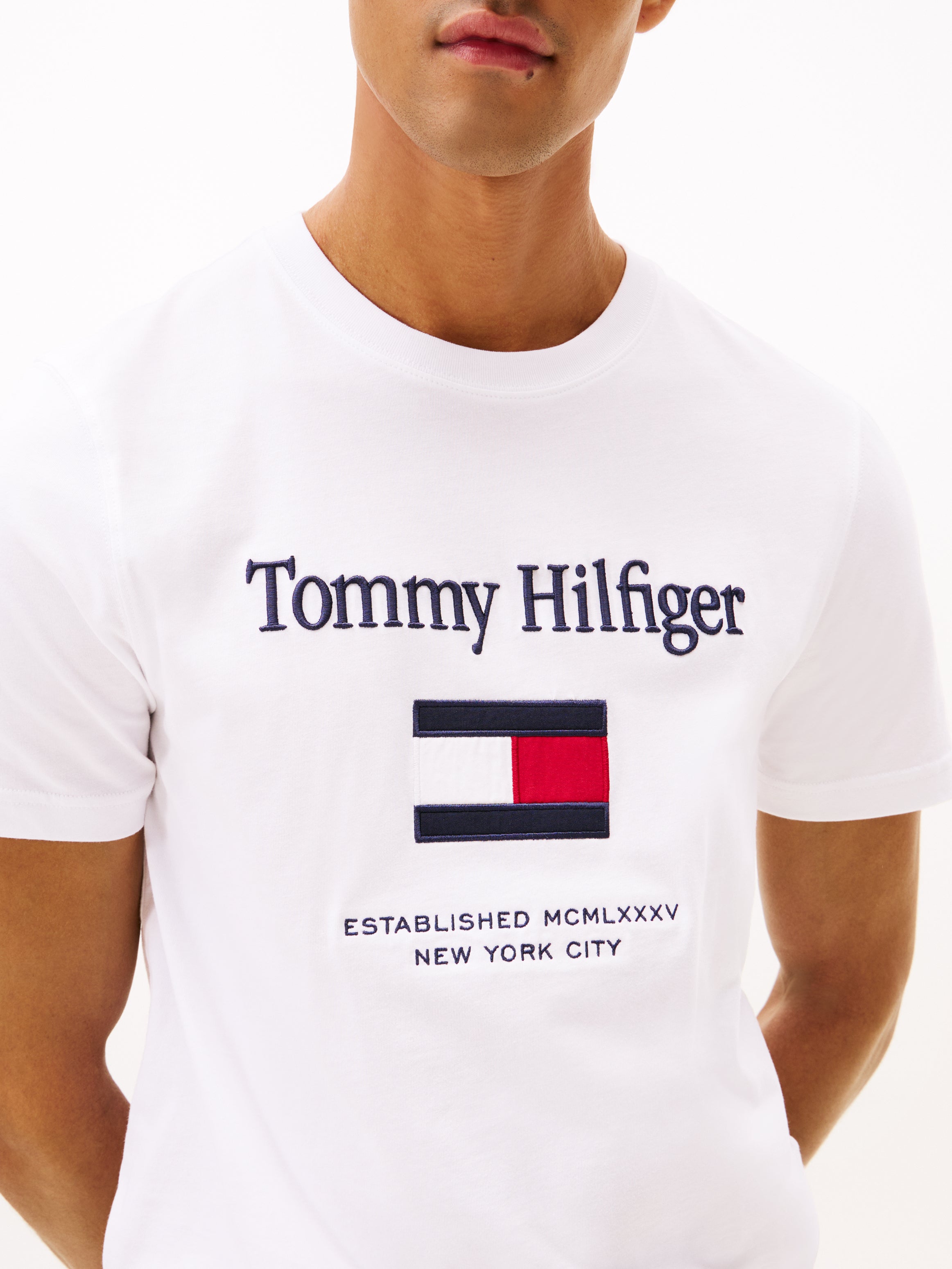 Tommy Embroidery Flag Tee