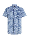 An image of the Tommy Hilfiger Palm Print Tie-Dye Linen Shirt