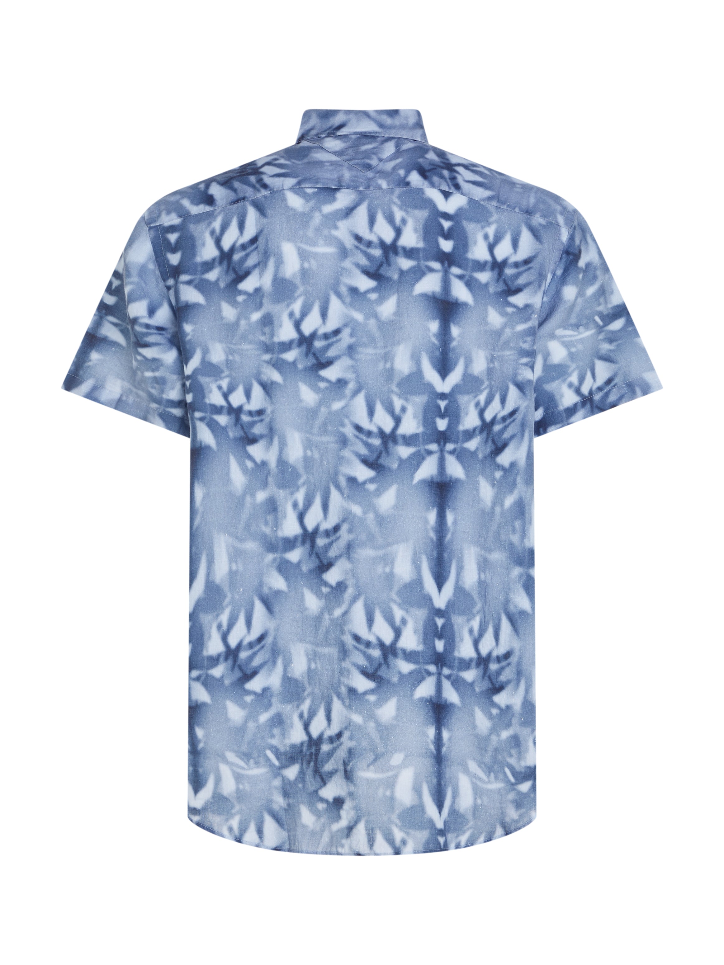 An image of the Tommy Hilfiger Palm Print Tie-Dye Linen Shirt