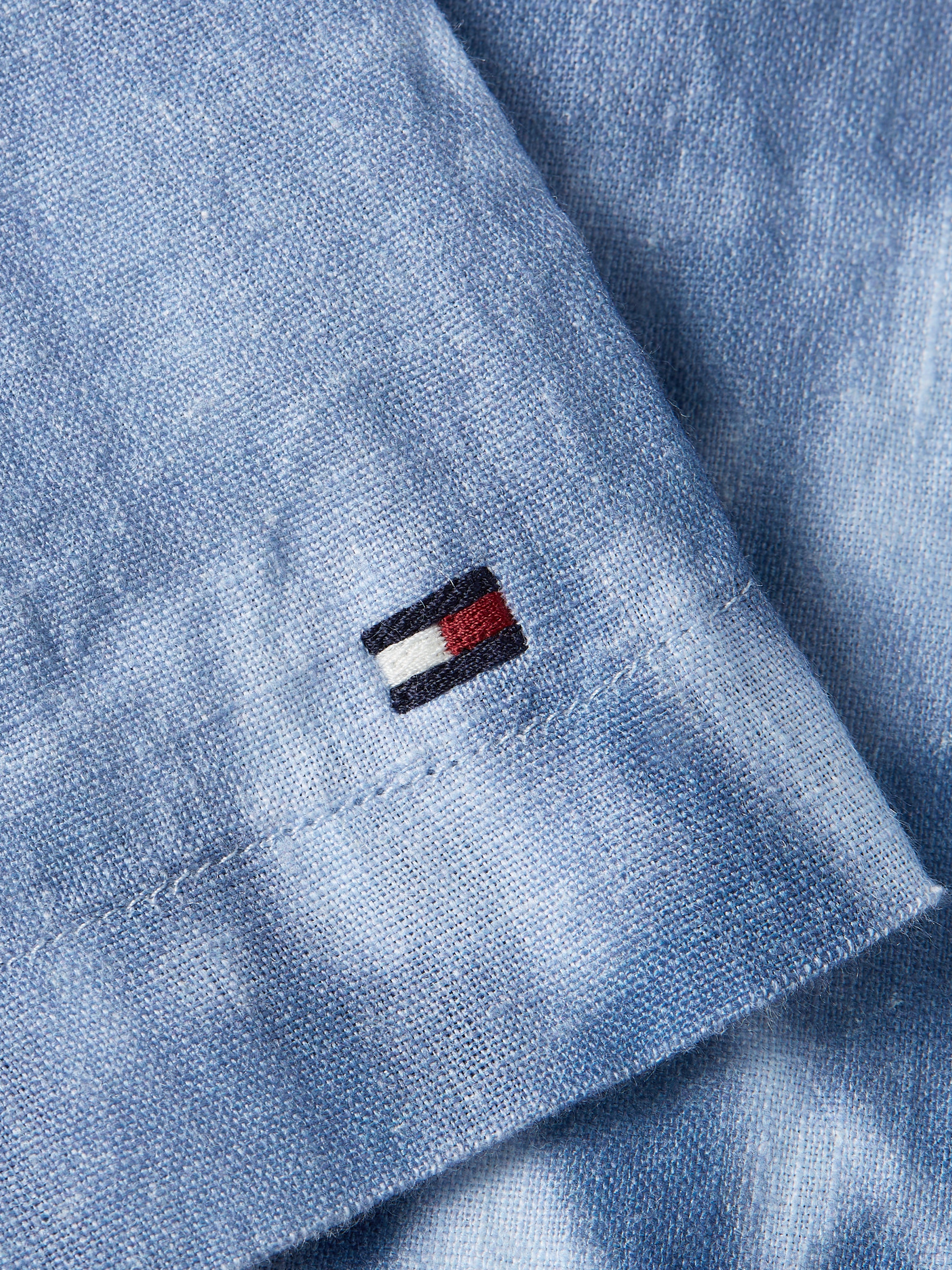 An image of the Tommy Hilfiger Palm Print Tie-Dye Linen Shirt