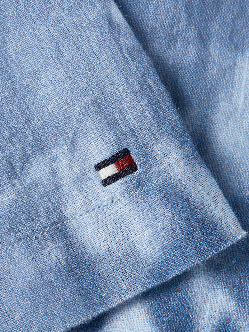 An image of the Tommy Hilfiger Palm Print Tie-Dye Linen Shirt