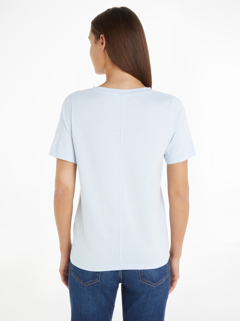 An image of the Tommy Hilfiger V-Neck Flag Embroidery T-Shirt