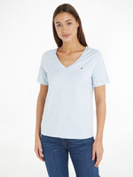 An image of the Tommy Hilfiger V-Neck Flag Embroidery T-Shirt