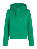 An image of the Tommy Hilfiger 1985 Collection Signature Logo Hoodie in the colour green.