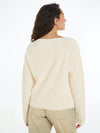 An image of the Tommy Hilfiger Ribbed Boat Neck Relaxed Jumper