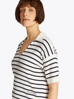 An image of the Tommy Hilfiger Stripe Short Sleeve Polo Jumper